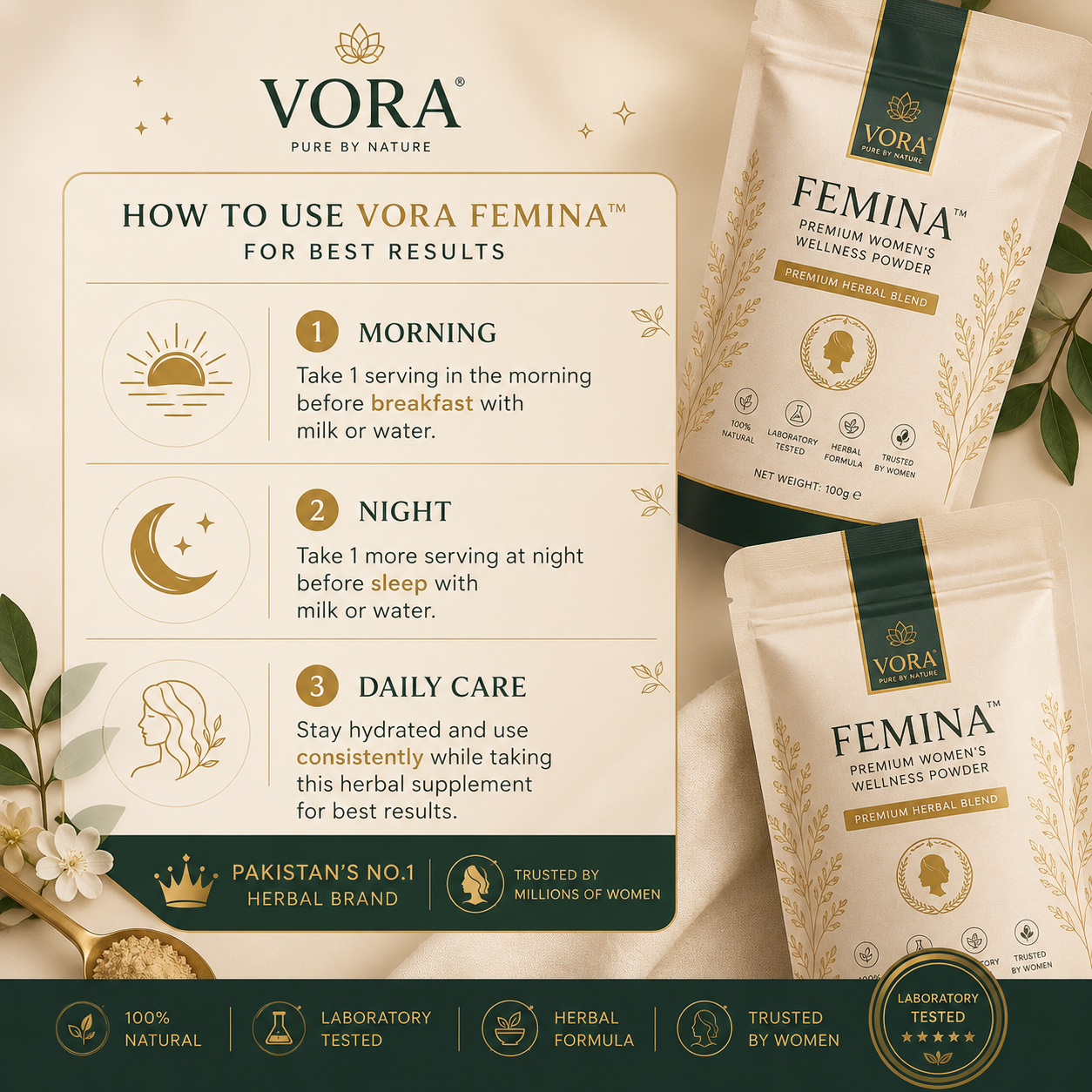 VORA® Femina™ Premium Women's Wellness Powder