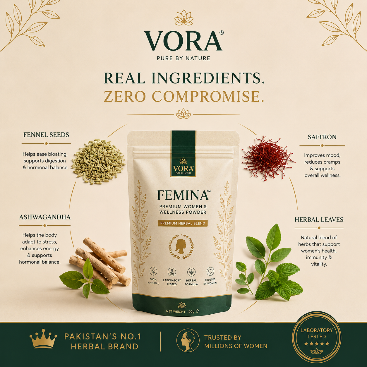 VORA® Femina™ Premium Women's Wellness Powder