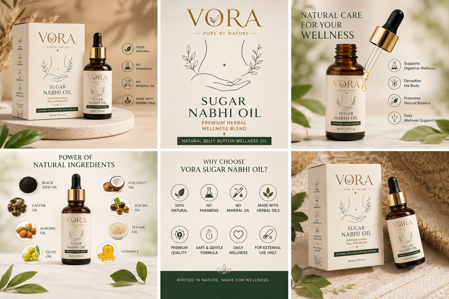 VORA HERBS Sugar Balance Nabhi Oil | Premium Herbal Wellness Blend | 30ml